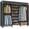thumbnail image 1 of VIPEK S3C Heavy Duty Portable Closet with Adjustable Shoe Rack Wire Shelf, Custom Black Rack with Black Cover, 1 of 8