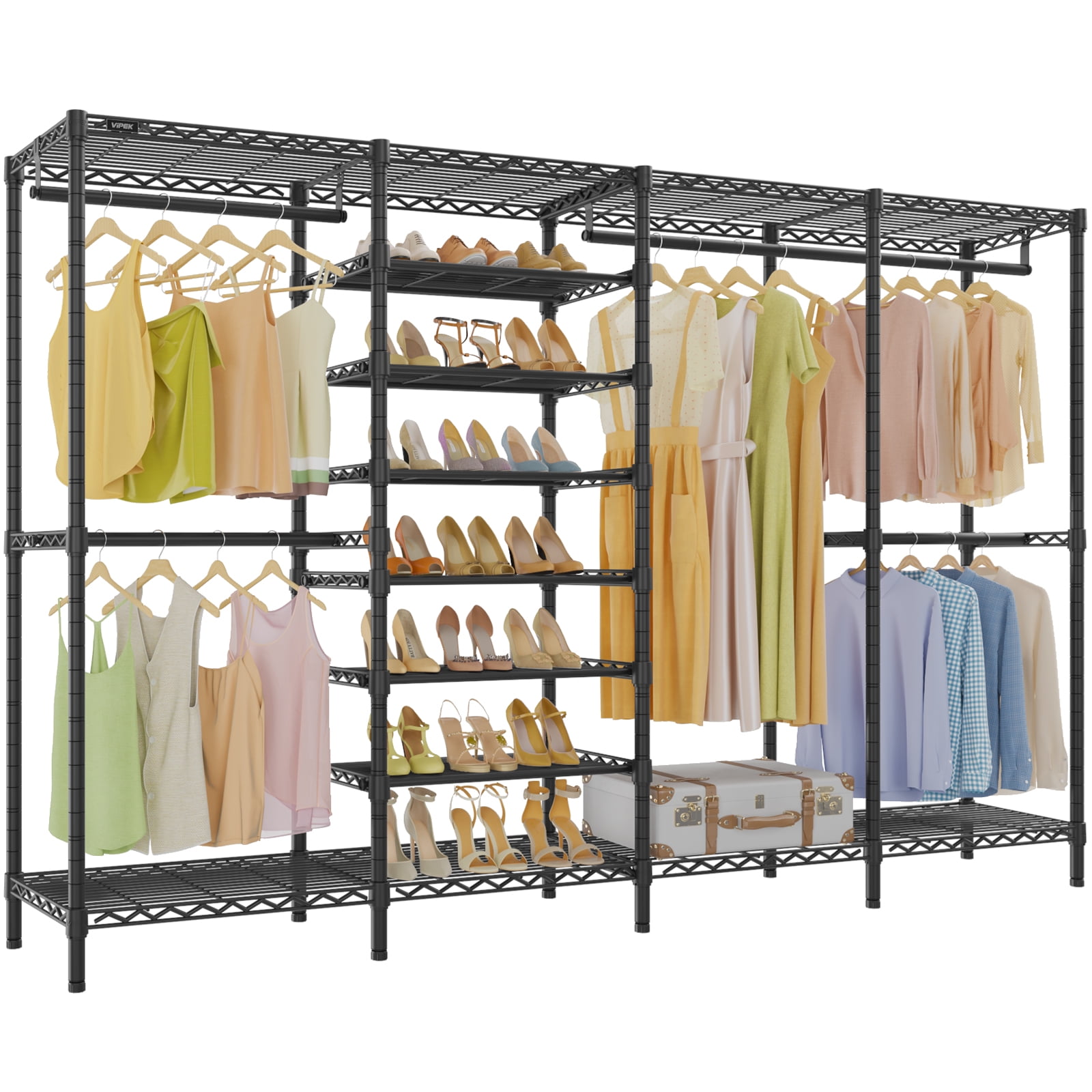 VIPEK S4 Heavy Duty Clothes Rack with Shoe Shelves Freestanding ...