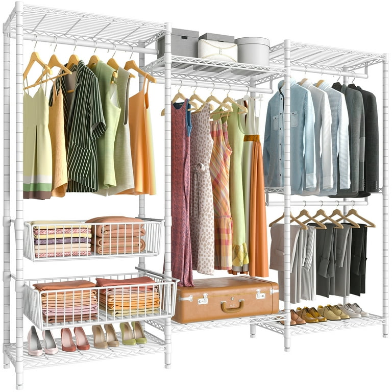 Adjustable rolling corner garment rack sale