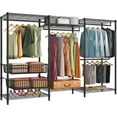 thumbnail image 1 of VIPEK V10  Wire Corner Garment Rack, Metal, 68.9" L x 15.7" W x 76.4" H, 790 LBS, Black, 1 of 8