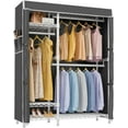 thumbnail image 1 of VIPEK V2C Heavy Duty Clothes Rack with Black Polyester Cover, 700LB Capacity Portable Closet, Adjustable Shelves & Hanging Rods Freestanding Wardrobe,White, 1 of 8