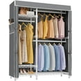 thumbnail image 1 of VIPEK V2C Heavy Duty Clothes Rack with Grey Polyester Cover,700LB Capacity Portable Closet,Adjustable Shelves & Hanging Rods Freestanding Wardrobe,White, 1 of 8