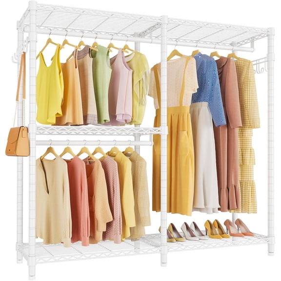 VIPEK V4 Garment Rack Bedroom Armoires Compact Freestanding Closet Storage Organizer, Portable Wardrobe Closet Heavy Duty Clothes Rack Metal Clothing Rack, Black