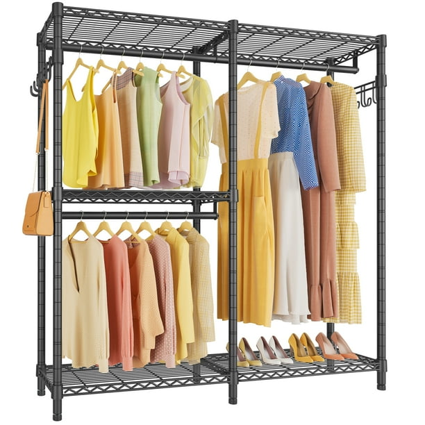 VIPEK V4 Garment Rack Bedroom Armoires Compact Freestanding Closet Storage Organizer Portable Wardrobe Closet Heavy Duty Clothes Rack Metal Clothing Rack Black Walmart Business Supplies
