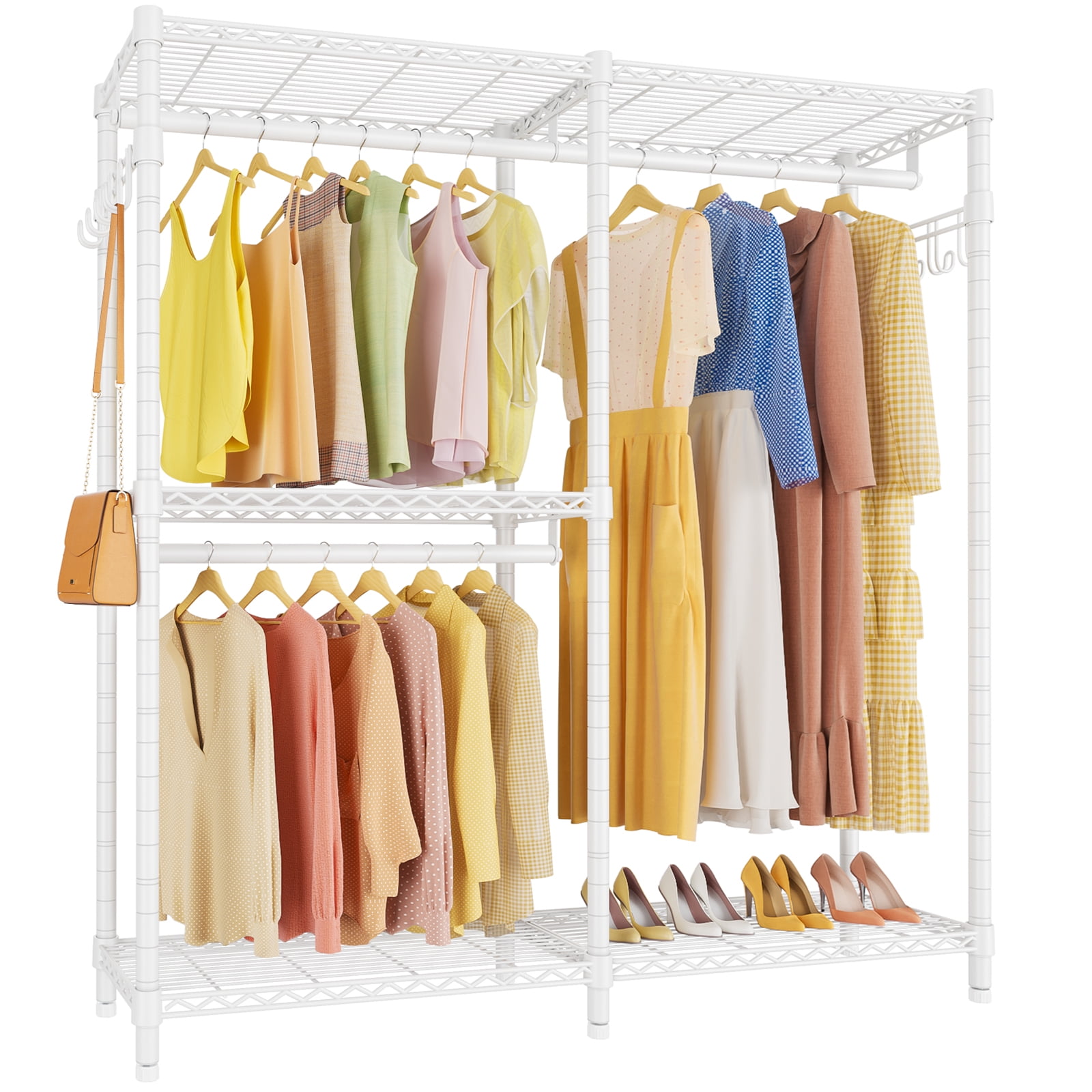 Golpart Heavy Duty Clothes Rack, Freestanding Closet Portable Clothing  Rack, Metal Closet Storage Wardrobe - AliExpress