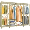 thumbnail image 1 of VIPEK V40 Heavy Duty Garment Rack, 1110LB Capacity Wire Clothes Rack, Multi-Functional Freestanding Closet Wardrobe, Gold, 1 of 9