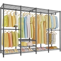 VIPEK V40 Plus Extra Large Clothes Rack Heavy Duty Clothing Rack, Closet Organizer System Freestanding Wardrobe, Max Load 1300lbs, Black
