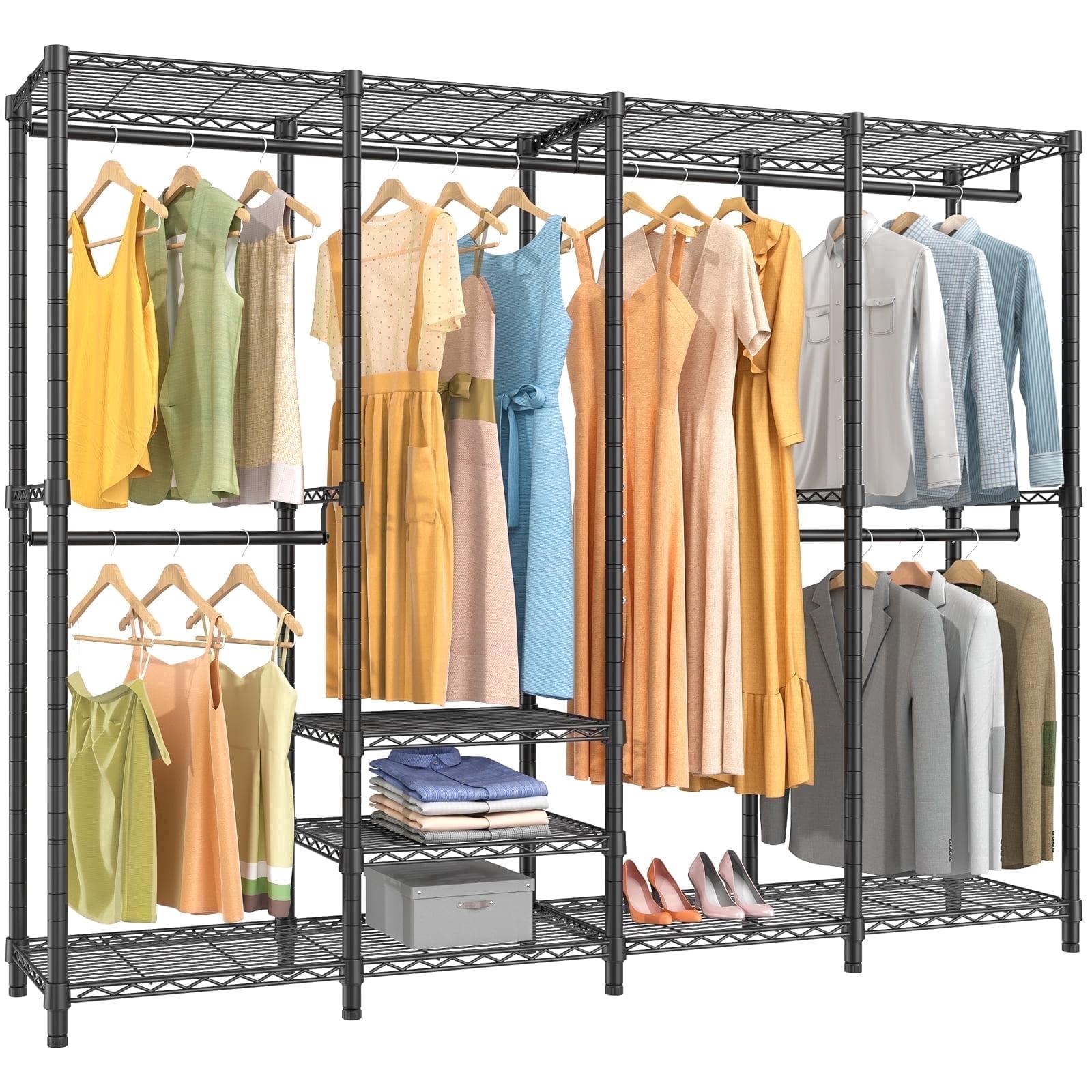VIPEK, Heavy Duty Garment Rack, 1110LB Capacity, Black - Walmart.com