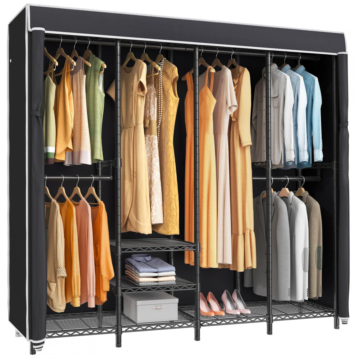 VIPEK V40C Covered Garment Rack Heavy Duty Clothes Rack with Cover ...
