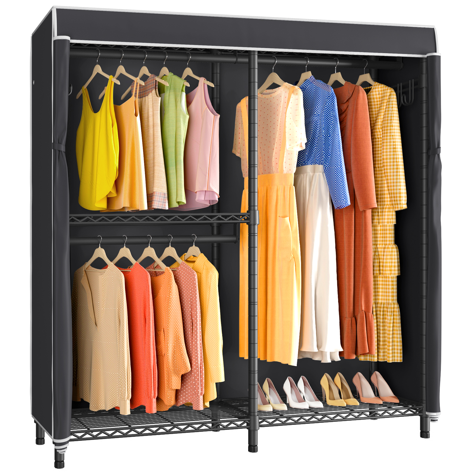 VIPEK V4C Garment Rack with Cover Heavy Duty Covered Clothes Rack