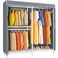 thumbnail image 1 of VIPEK V4C Garment Rack with Cover Heavy Duty Covered Clothes Rack, White Metal Closet Rack with Gray Cover, 1 of 8