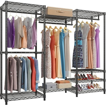 Unkto 96 Nches Closet System, 8FT Walk N Closet Organzer Wth 3 S