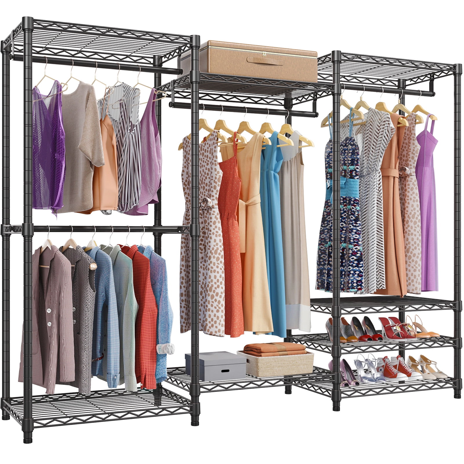 VIPEK Black 6-Tier Heavy Duty Wire Garment Rack