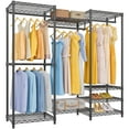 thumbnail image 1 of VIPEK V5 Medium Portable Closet Wardrobe Heavy Duty Clothes Rack, Freestanding Closet Metal Clothing Rack, 56.7" Lx15.7 Wx76.4 H, Black, 1 of 8