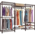 thumbnail image 1 of VIPEK V5 Heavy Duty Portable Closet Wardrobe, 890LB Capacity Clothing Rack with 8 Shelves & 4 Hanging Rods, Freestanding Adjustable Storage Unit, Bronze, 1 of 9