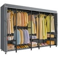 thumbnail image 1 of VIPEK V50C Black Portable Closet Rack with Grey Cover, Extra Large Coverd Clothes Rack, Multi-Functional Freestanding Wardrobe Closet Heavy Duty Clothing Rack for Hanging Clothes, 1 of 11
