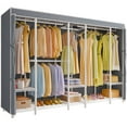 thumbnail image 1 of VIPEK V50C White Portable Closet Rack with Grey Cover, Extra Large Coverd Clothes Rack, Multi-Functional Freestanding Wardrobe Closet Heavy Duty Clothing Racks for Hanging Clothes, 1 of 9