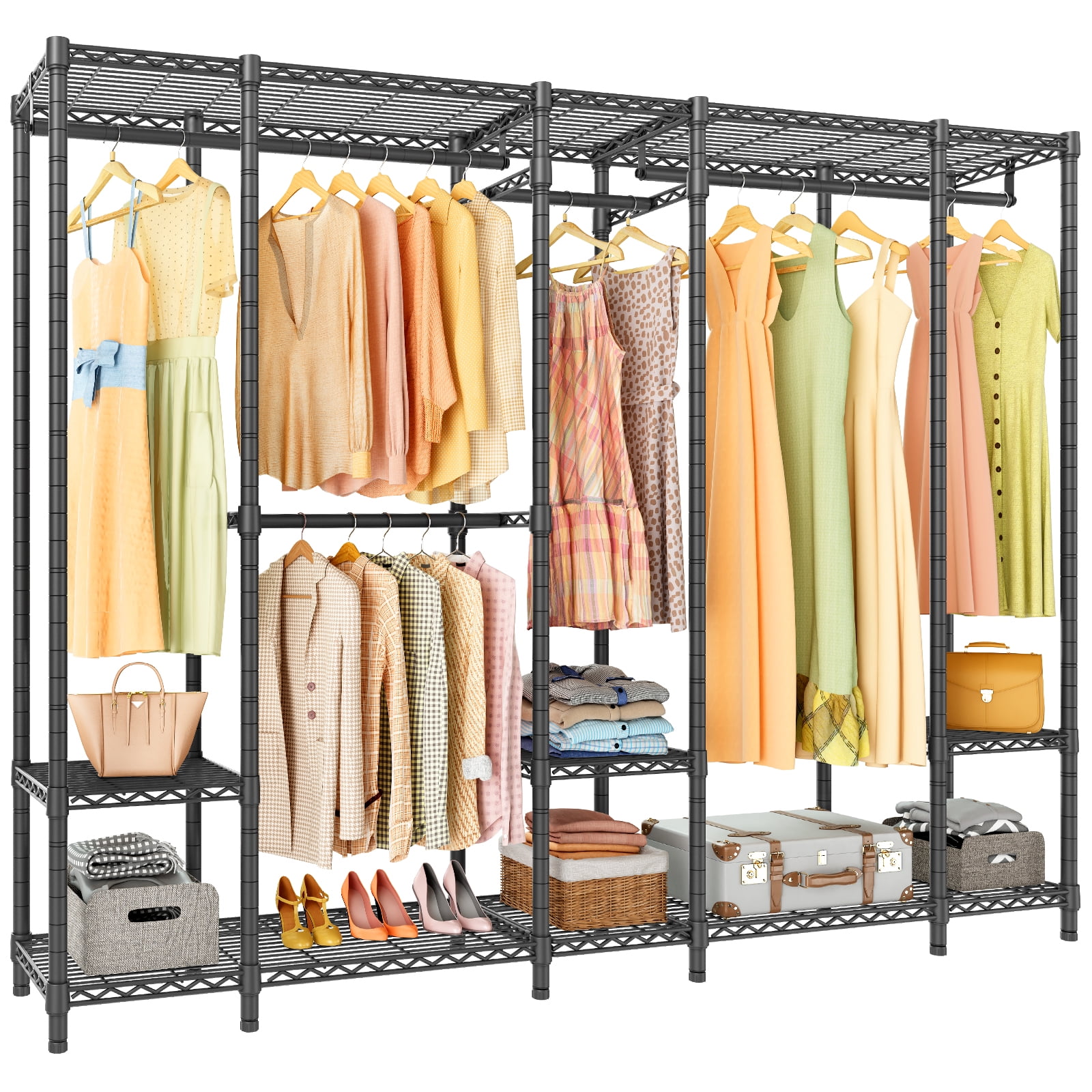 Vipek V8i Portable Closets Heavy Duty Clothes Rack Metal Clothing Rack With  Adjustable Shelves - White : Target