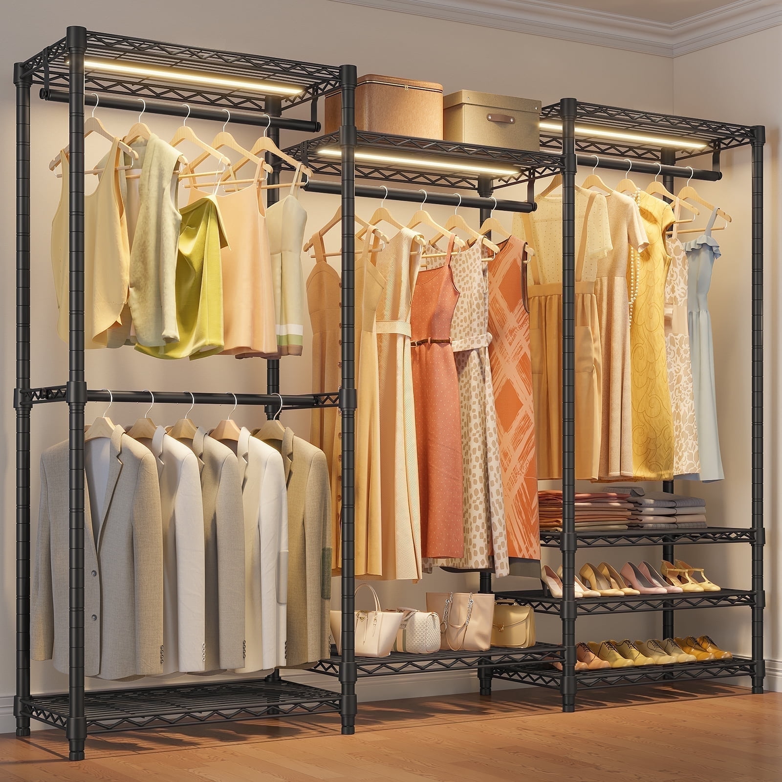VIPEK V5L Garment Rack with Dimmable LED Lights, Heavy Duty 890LB ...