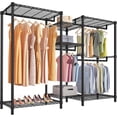 thumbnail image 1 of VIPEK Classic V6 5 Tiers Wire Garment Rack Heavy Duty Clothes Rack Freestanding Closet Storage Rack, Max Load 850LBS, Black, 1 of 9