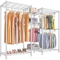 thumbnail image 1 of VIPEK Classic V6 5 Tiers Wire Garment Rack Heavy Duty Clothes Rack for Hanging Clothes, Wardrobe Rack Compact Large Metal Clothing Rack Freestanding Closet Storage Rack, Max Load 850LBS, White, 1 of 9