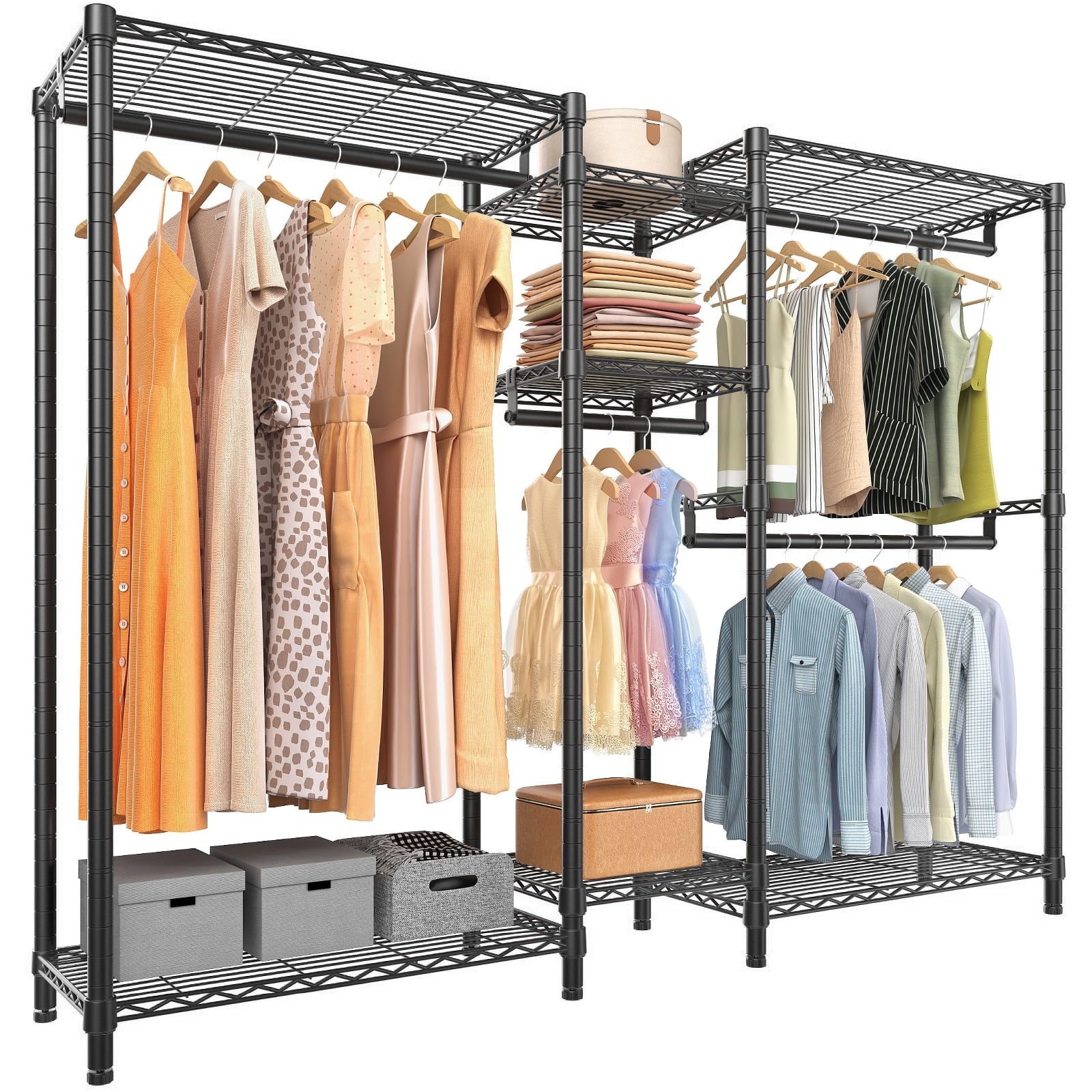 Vipek S3 Heavy Duty Garment Rack Free Standing Clothes Rack Closet Storage  Organizer Large Wardrobe With 6-tier Shoe Rack, Bronze : Target