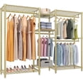 thumbnail image 1 of VIPEK Classic V6 Wire Garment Rack Clothes Rack, 68.9" L x 15.7" W x 76.4" H, Max Load 850LBS, Gold, 1 of 8