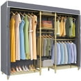 thumbnail image 1 of VIPEK Clasic V6C Garment Rack, Gold Metal Frame with Gray Cover, 75.6"L x 18.5"W x 76.8"H, Max Load 870 LBS, 1 of 9