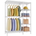 thumbnail image 1 of VIPEK V7 Heavy Duty Garment Rack with Shelves, 5-Tier Freestanding Clothing Rack, 670LB Capacity Wardrobe System, Portable Metal Closet Organizer, White, 1 of 8