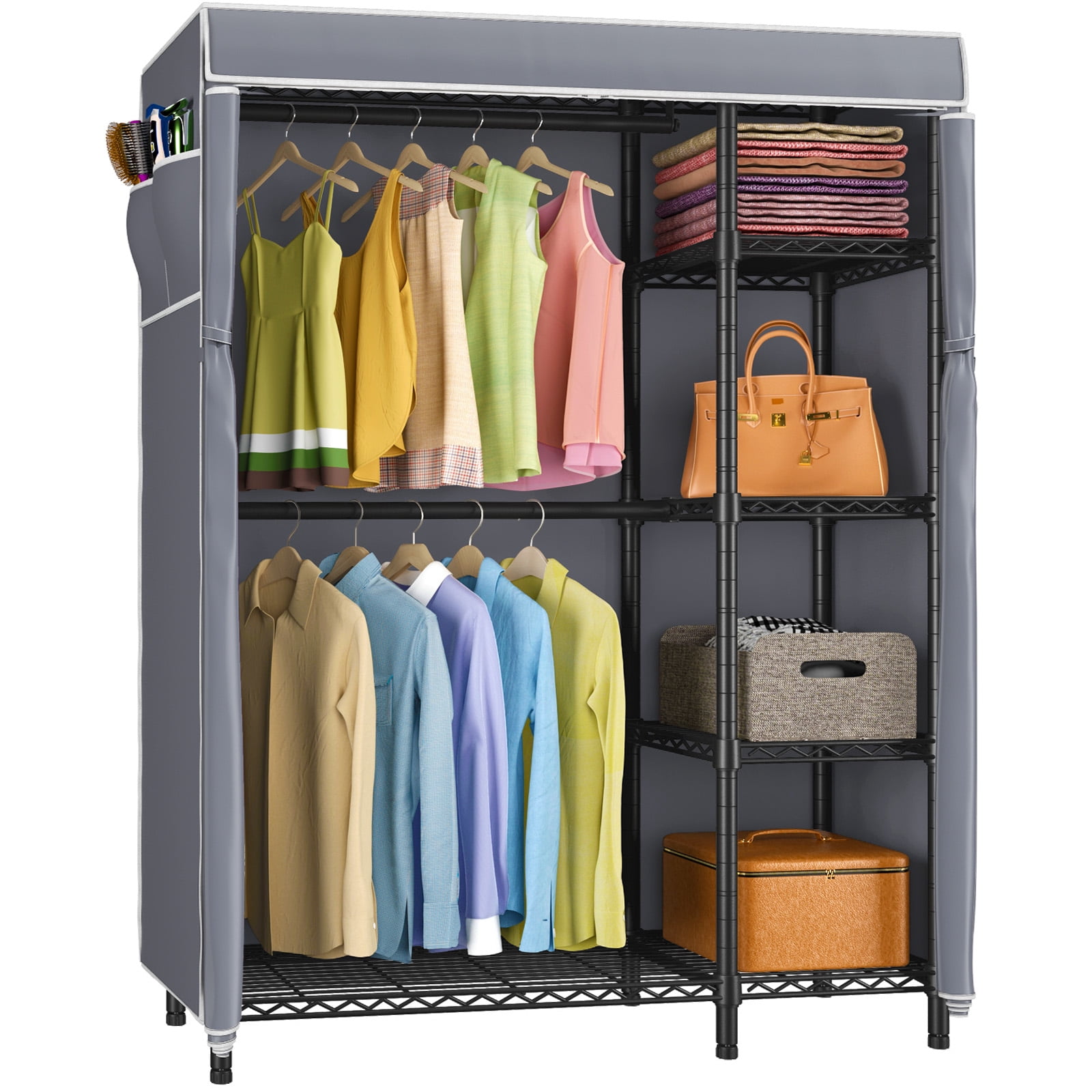 VIPEK V7C Basic Garment Rack with Cover Portable Closets Heavy Duty ...