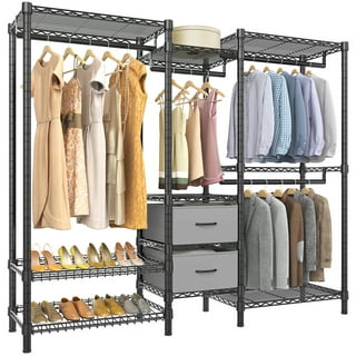 Raybee Freestanding Closet Organizer Heavy Duty with Wooden