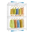 thumbnail image 1 of VIPEK X1 Expandable Clothes Rack Heavy Duty Adjustable from 2' to 3'5" with Flexible Shelves and Hanger Rods Metal Garment Racks Portable Closet Rack Clothing Racks for Hanging Clothes, White, 1 of 8
