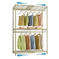 thumbnail image 1 of VIPEK X1 Expandable Clothes Rack Heavy Duty Adjustable from 2' to 3'5" with Flexible Shelves and Hanger Rods Metal Garment Racks Portable Closet Rack Clothing Racks for Hanging Clothes, Gold, 1 of 7