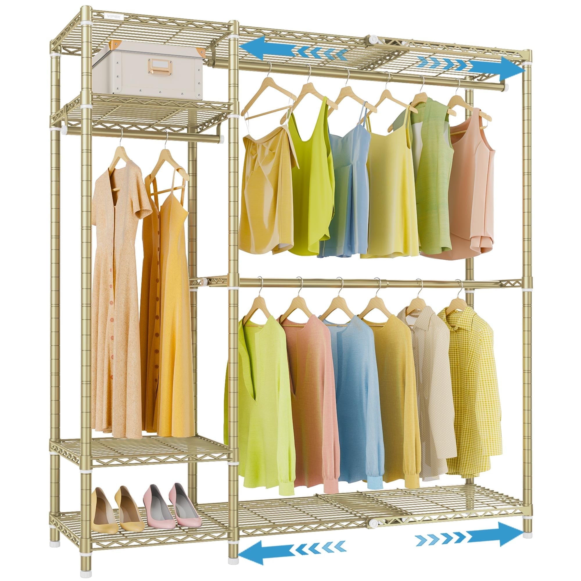 VIPEK X20 Expandable Clothing Rack Reach-in Closet Adjustable from 3'3 ...
