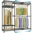 thumbnail image 1 of VIPEK X20 Plus Expandable Reach-in Closet Rack Adjustable from 3'9" to 5'2" Clothing Rack Open Walk-in Closet System, Black, 1 of 7