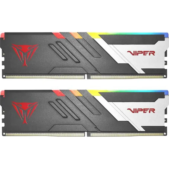 Patriot Memory Viper Venom RGB DDR5 RAM 32GB (2X16GB) 6000MT/s CL30 UDIMM Desktop Gaming Memory Kit - PVVR532G600C30K Compatible with AMD / Intel Gen14 Only