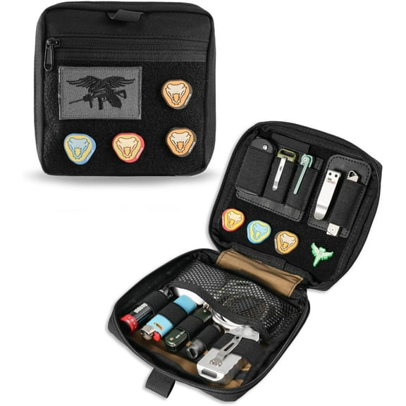 VIPERADE CHP1 Molle Pouch Tool Bag, Tactical Admin Pouch EDC Organizer, Multifunctional 500D Multi-pocket Utility Pouch for EDC Tools/Digital Storage/Camping Bush Craft Survival