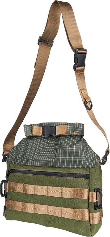 VIPERADE Crossbody Sling Bag for Men, Rolltop Messenger Shoulder Bag, EDC Handbag for Travel Hiking Outdoor Sports, Green