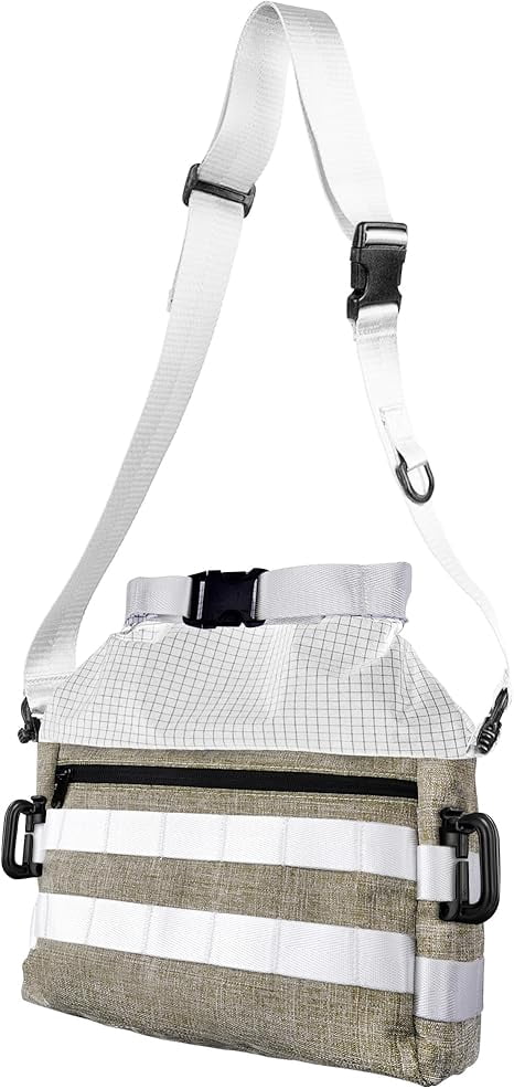 VIPERADE Crossbody Sling Bag for Men, Rolltop Messenger Shoulder Bag, EDC Handbag for Travel Hiking Outdoor Sports, Tan