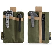 VIPERADE EDC Pouch Organizer With 3 Slots and Zipper Pocket for Everyday Carry Gears Green/Tan