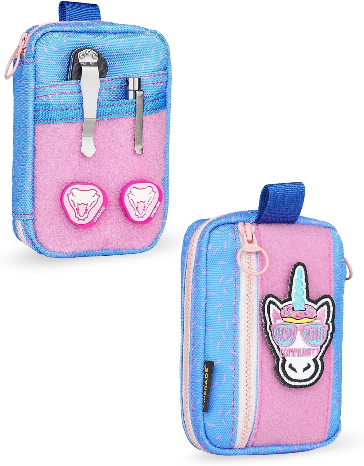 VIPERADE EDC Pouch Organizer with 11 Compartments, Small Tool Pouch with DIY Patches Area, EDC Pocket Organizer for Mutitools