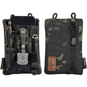VIPERADE VE1 Pocket Organizer, Tool Pocket Organizer for Men, Pocket Organizer Storage EDC Gears, Best Gift to Keep Organized, Hold Your Flashlight/Pocket Knife, Tactical Pen, Notebook (Black Camo)