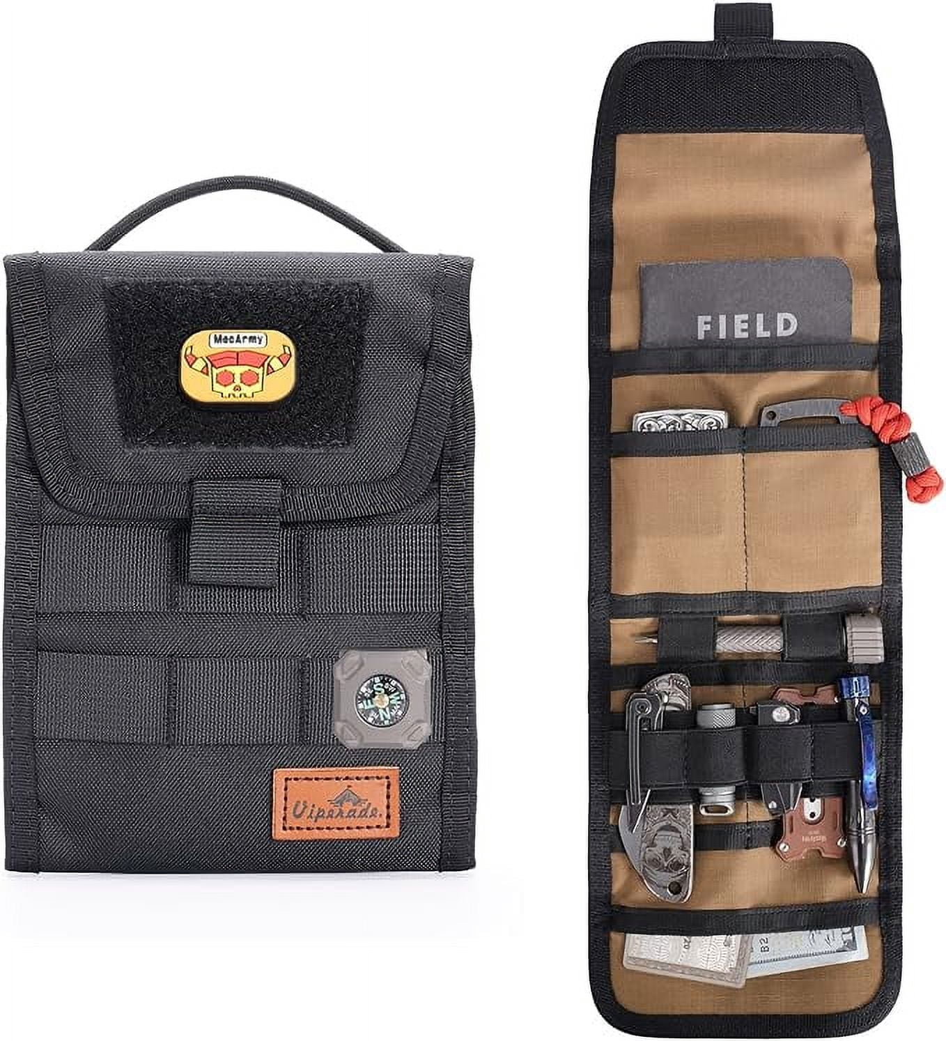 VIPERADE VE12 Folding EDC Organizer Pouch, Molle Tool Bag, Trifold Tool Pouch, Utility EDC Pocket Organizer for Outdoor and Daily