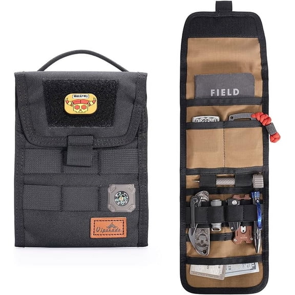 VIPERADE VE12 Folding EDC Organizer Pouch, Molle Tool Bag, Trifold Tool Pouch, Utility EDC Pocket Organizer for Outdoor and Daily