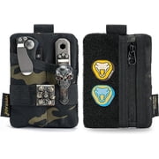 VIPERADE VE15 Small EDC Pouch, Pocket Organizer, EDC Pocket Pouch with DIY Patches Area, EDC Pocket Organizer Wallet for Cards, Small Tool Pouch for EDC Gears