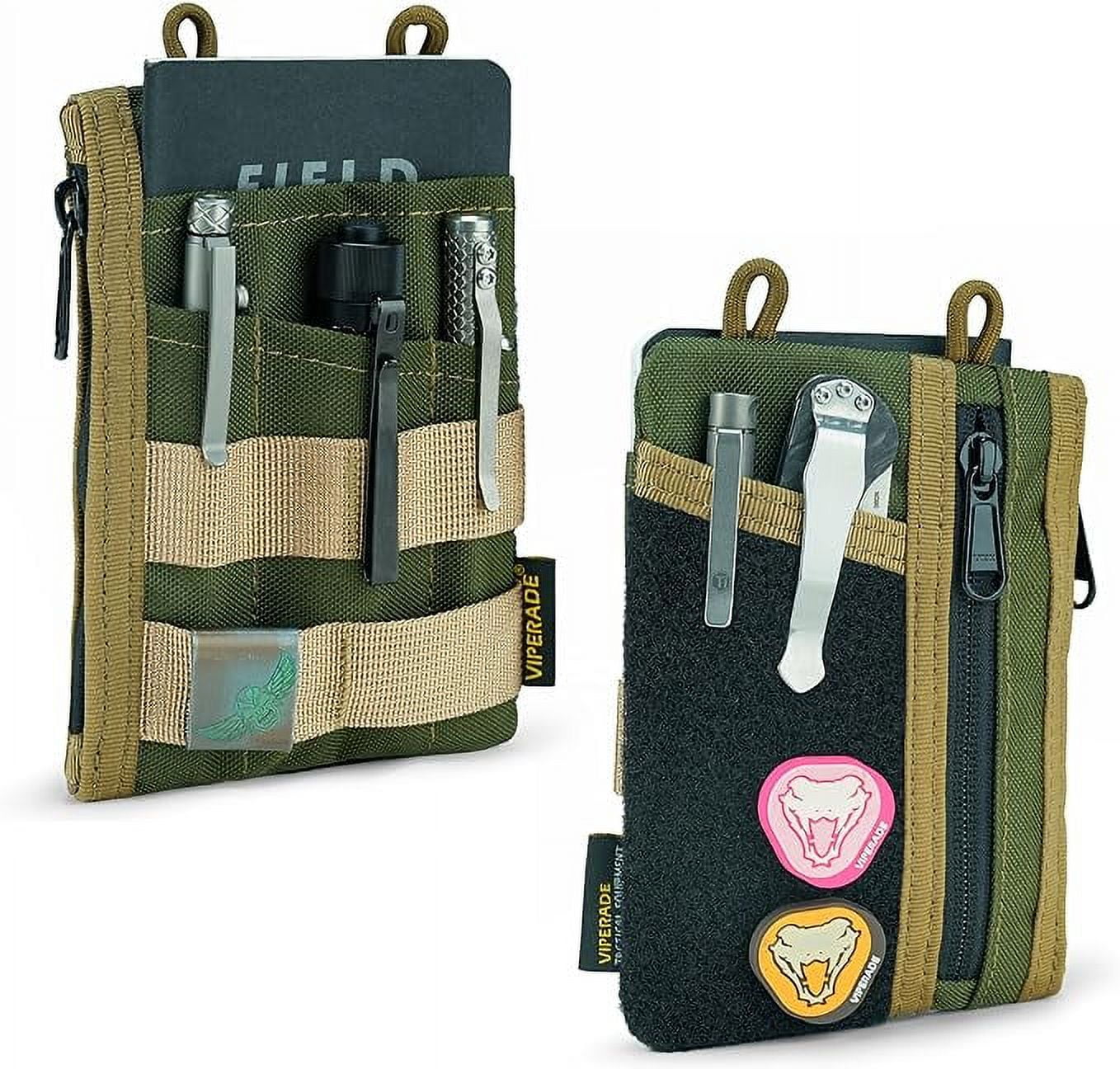 Viperade VE16 EDC Organizer Pouch with 7 Pockets, Multitool Pocket Pouch Wallet for Everyday Carry