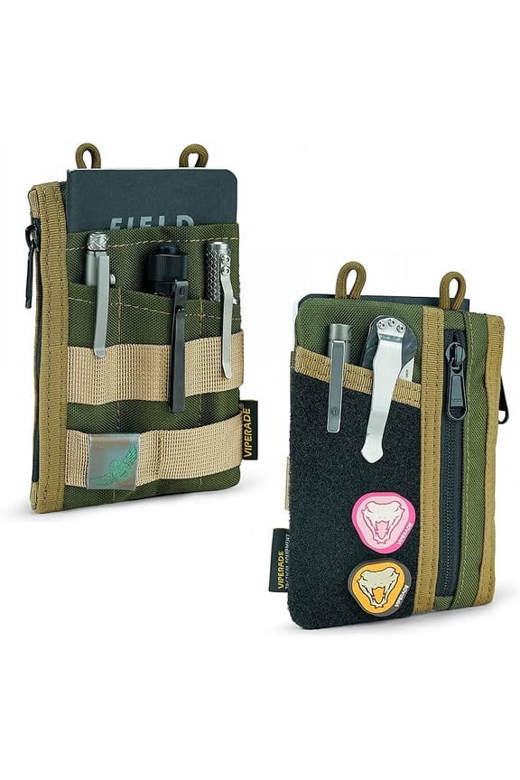 VE16 Pocket Organizer, EDC Pouch for Men, 7 Pockets EDC Pocket Organizer Velcro Pouch for Everyday Carry, Multitool Pocket Pouch Wallet for EDC Gears, Pocket Pouch for Men