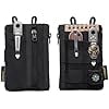 VIPERADE VE18N-M EDC Pouch, Pocket Wallet with 3 EDC Slots+2 Zipper Pockets, 1 Large Pocket for Notebook or Cellphone, Slim EDC Pocket Organizer for Men (Black)