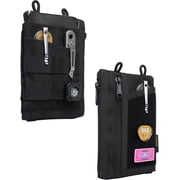 VIPERADE VE38 EDC Pocket Organizer, Slim EDC Wallet with 2 Zipper Pockets, EDC Pouch - 3 EDC Slots with 1 Larger Pocket for Flashlight, Multitool, Pen, Notebook