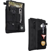 VIPERADE VE38 EDC Pocket Organizer, Slim EDC Wallet with 2 Zipper Pockets, EDC Pouch - 3 EDC Slots with 1 Larger Pocket for Flashlight, Multitool, Pen, Notebook